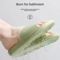 【WEJA】Cut Out Indoor Slippers Men's Summer Non-Slip Leaking Quick-Drying Couple Bathroom Bath Shit Feeling Flats Slippers Women. 