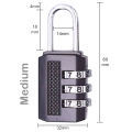 Medium 3 Digit Outdoor Waterproof Resettable Combination Number Padlock for Baggage Luggage Padlock School Locker Padlock Shed Cabinet Tool Box Garage Chain Gate Padlock Cage Weatherproof Digit Padlock Reset Number Lock. 