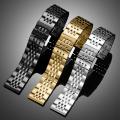 NEW- xDfind Seven-bead Solid Stainless Steel Watch Band For Xiaomi Smart Band 10 / 9 / 8 NFC 14mm. 