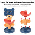 HOT Children Fun Rolling Slide Ball 3/5/7 Layers Stack Tower Insert Gliding Baby Early Educational Toy Mainan Bola Kanak. 
