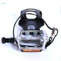 Stationary Bike Pedals, Exercise Bike Pedals with Straps and Toe Clips, Fits Exerciser Equipment & Exercise Bike Bicycle , Long 14mm spindle. 