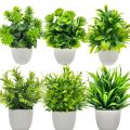 Artificial Plants with Plastics Pots Perfect Greenery for Home DecorationsOffice Desk Living Room and Bedroom Decoration. 