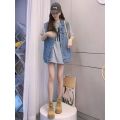 Vest Mid-Length Sleeveless Retro Coat Korean Vest Loose Top Women's Denim Summer Waistcoat Temperament Outer Wear. 