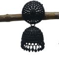 Traditional Jhumka earrings, Elegant, Unique, Indian & Pakistani Jewelry, Party and Casual Wear, Coated Matt Black Jhumka Jhumki LIMITED EDITION. 
