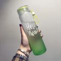 Glass Water Bottle Colour Hello Master With Handle. 