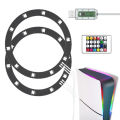 KOKKO Light Ring RGB LED Light With 8 Color 400 Effects Remote Control Decal Decoration Accessories Compatible For PS5/PS5 Slim Console. 