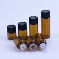 100pcs 1ml/2ml/3ml/5ml Empty Amber Glass Essential Oil Bottle Thin Glass Small Amber Dram Perfume Oil Vials Sample Test Bottle. 