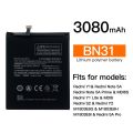 Xiaomi Mi 5X Mi A1 Battery  Redmi Note 5A 5A Pro Y1 Lite Battery 3.85V 3080mAh Li-polymer Battery Xiaomi BN31 BN 31 BN-31 Battery. 