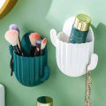 Household Wall-mounted Storage Rack Self-adhesive Seamless Cactus Storage Rack Toothbrush Holder Shaver Organizer Drain Shelf Bathroom Accessories. 