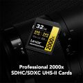 LSD2000032G-BNNG Proessional 2000xSDHC/SDXC UHS-II RW up to 300/260 (LifeTime Warranty). 