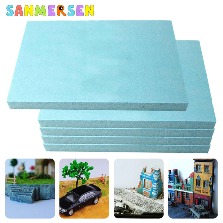 Blue Foam Board Diy Model Material Diorama Base Foam Bricks Sheet Crafts Sand Table Miniature Scenery Building Kit 30x20x5/2cm