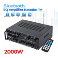 Bluetooth 300W(1000W Max) Power HiFi Amplifier Amp 12V/220V with karoke FM/USB. 