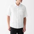 Men 's Linen Short Sleeve White Shirts Casual. 