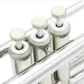 Trumpet Brass Instrument Standard Brass Trumpet Set Professional Key Brass Trumpet (Silver). 
