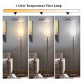 Floor Lamp W/Linen Lampshade Iron Modern Minimalist Standing Lamp W/E26 Bulb. 