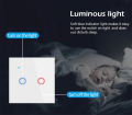 Smart Switch Alexa RF433 No Neutral Tuya Control Works With Google 1/2/3 Gang Smart Life Home Light WiFi Touch Switches. 