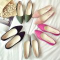 【ALLGOOD】Women Flats Pointed Toe Slip on Flat Shoes Woman Ballet Flats Faux Suede Shallow Shoes Ladies Loafers zapatos mujer A7477. 