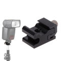 Hot Shoe Flash Bracket Camera Metal Cold Shoe Mount Adapter 1/4 Tripod Screw. 