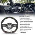 Carbon Fiber LED Display Shift Lights Steering Wheel Replacement for Mercedes-AMG A45 C63 E63 CLA45 GLC63 2019 2021 2021. 