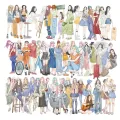 20/40pieces Aesthetic Stickers Aesthetic Girl Stickers for Decorations Decals Books Laptop Scrapbook Journal Kids Girls Boys Wall Graffiti Stickers. 