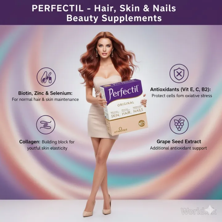 Perfectil Extra UK PERFECTIL Extra Support Hair, Skin & Nails Supplement Phsn Capsules ...