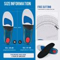 Silicone Gel Insoles Sport Running Insoles for Man Women Shock Absorption arch support Cushion. 