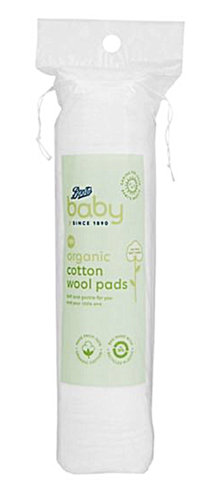 Boots Baby Organic Round Cotton Wool Pads 100s (Uk)