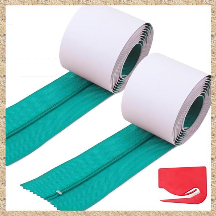 2pcs Dust Barrier Zipper,Instant Door Dust Protection Self-Adhesive ...