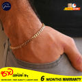 Glamon Bundle OFFER - Gold Color 2mm Cuban Link Chain & 4mm Cuban Link Bracelet For men women gold plated jewellery gift pack. 
