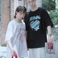 [ Two-piece set ] Summer Couple's Short Sleeve T Men's and Women's Summer Clothes 2024 New Couple Clothes ins Tide. 