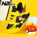 【ZIME】 Girls Sneakers Pikachu Shoes Women's Flat Bottom Rubber Casual Shoes Velcro Straps Sports Shoes. 