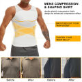 Compression Shirt for Men Slimming Undershirt Body Shaper Tank Top Gynomastica Sleeveless Shapewear Vest Mesh Cross Suit 3XL. 