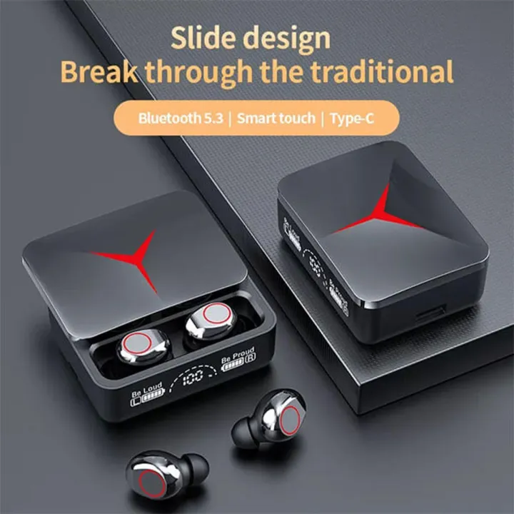 M90 Pro Earbuds True Wireless 8D Stereo Bluetooth Earbuds Waterproof Touch Control Headset With Mic Charging Case