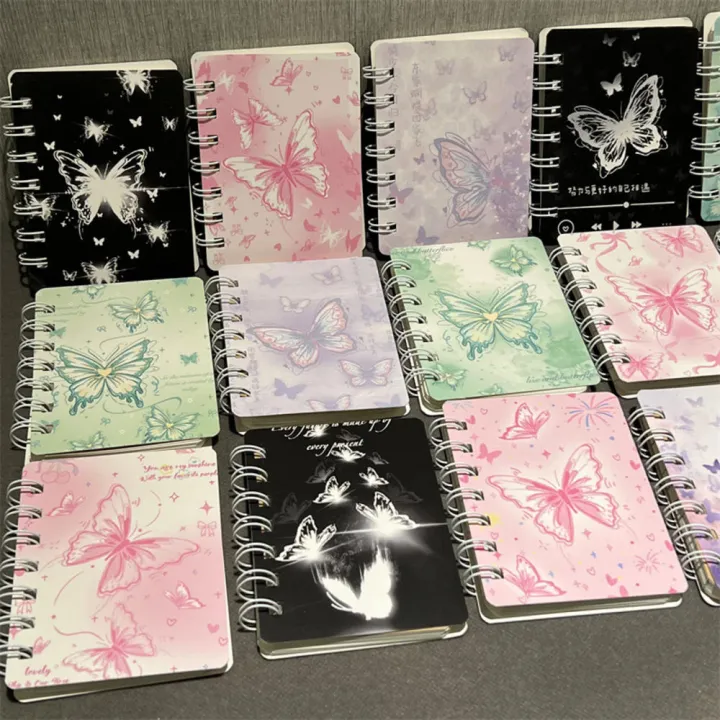 Portable%20Bow%20Notebook%20Unique%204pcs%20A7%20Butterfly%20Butterfly%20Notepad%20Mini%20Coil%20Planner%20for%20Birthday%20Kids%20Party%20Celebration%20Girl%20-%20Image%202