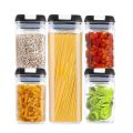 Airtight Food Storage Container Set 5-Piece Set Durable Seal Pot Cereal Storage Containers Kitchen Cabinet Organization. 