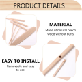 4 Piece Spatula Set Wooden T Sticks for Spreading Pancake Batter Wood Color Kitchen Tool Utensils for Uniform Crepe Maker. 