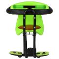 Bicycle Baby Seat Kids Child Safety Carrier Front Seat Saddle Cushion with Back Rest Foot Pedals. 
