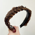 Women Anti-Slip Headband Twist Braid Fishbone Braid Wig Hair Hoop Retro Elegant Wig Braided Hair Accessories. 