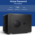 Strongbox All Steel Security Safe Box Home Safe Box with Programmable Electronic Keypad Electronic Digital Code Depository Strongbox Cash Jewelry Valuables Documents Safe Deposit Box. 