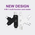 【white 】 in 1 Card Reader C Micro USB Adapter TF Micro SD Card Reader for Android ipad/iphone 7plus 6s5s MacBook. 