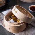【BestGO】2pc 4  6  8 Bamboo Steamer for Puto Chinese Dim Sum Basket Rice Pasta Cooker Set with Lid. 