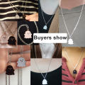 Ghost Pendant Necklaces for Women Men Best Friends Cute Lovely Ghost Couple Necklace Fashion Jewelry. 