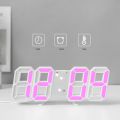3D Led Wall Clock Date Temperature Display Digital Alarm Clock for Home Living Room Office Warehouse. 
