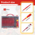 26-Piece 1000V Professional Electrical Screw Driver Set Tools Part for Man with Case. 