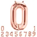 80CM / 32 inch GIANT ROSE GOLD / PINK foil Number BALLOONS, Birthday Party, Anniversary, Wedding Balloon. 