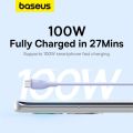Baseus 100W USB A To USB Type C Cable Charger 6A Qualcomm 3.0 QC Quick Charge Fast Charging 480 Gbps Data Transfer USBC USB-C TypeC Type-C Nylon Braid for Samsung S23 Huawei Realme Xiaomi Google Pixel Laptop Smartphone Tablet Android. 