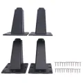 4 Pcs 8cm Adjustable Table Feet Sofa Bed TV Cabinet Legs -Black. 