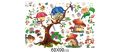 Tree House cartoon animals tree bridge baby children bedroom room wall decoration wall stickers removable kids nursery decal sticker. 