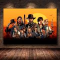 Game Poster Red Dead Redemption 2 Canvas Wall Art Print Painting Wallpaper Decorative Wall Picture for Living Room Home Decor. 