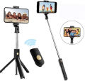 Wireless R1 Bluetooth Selfie Stick Remote Included, Hold up stand Selfie Stick. 